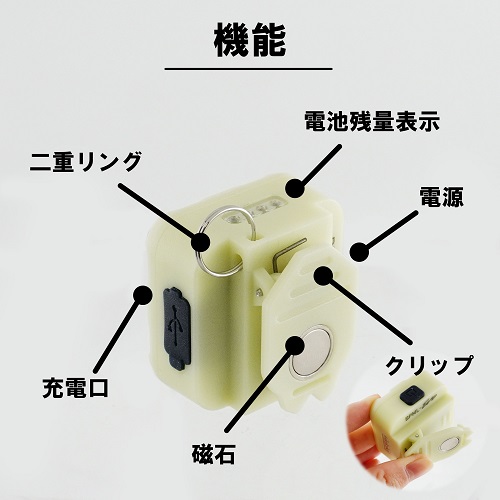 小物 LITE ビッグマン LEDミニミニポケットライト 蓄光 BPML－EVO2｜【ハンズ