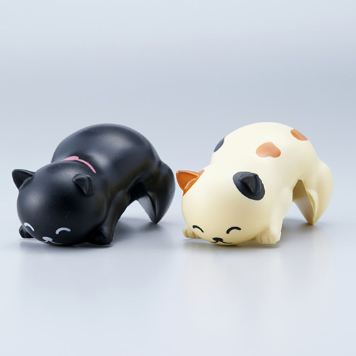 中古品【吉田猫＆黒猫】2点セット♡ スマイルキッズ ねこのコーナーガード 2 みけねこ／黒ねこセット
