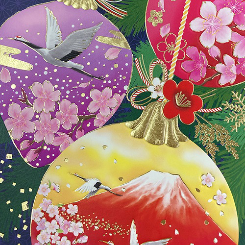 クリスマス】 チキュウグリーティングス 和風クリスマスカード