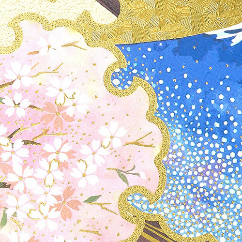 クリスマス】 チキュウグリーティングス 和風クリスマスカード 富士山