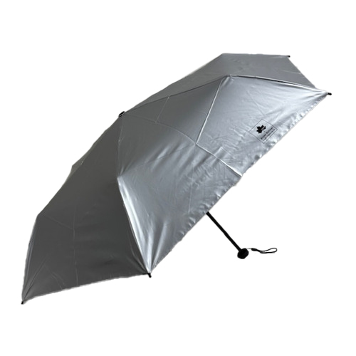 ロゴス（LOGOS） 晴雨兼用 折りたたみ傘 ロゴ 50cm R688355 シルバー