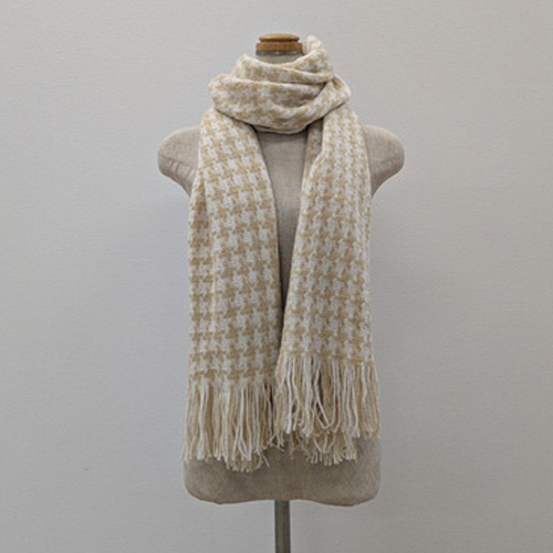 お買い得】 ブロンズ(BRONZE) ラメ入りラッセル千鳥マフラー 110305