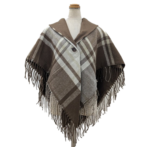 ブロンズ(BRONZE) リバーシブルギャザーポンチョ 112525 ブラウン