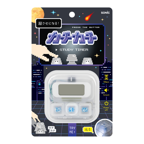 ソニック（sonic） カチカチスタディタイマー LED付 SP－4077－T 透明