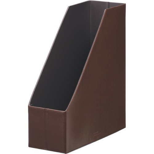 【クリックで詳細表示】キングジム レザフィスマガジンボックス 1951LF 茶