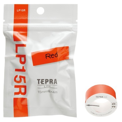 【クリックで詳細表示】キングジム 「テプラ」Liteテープ LP15R レッド