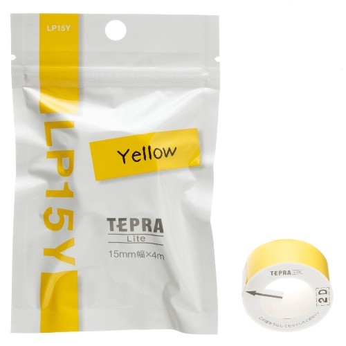 【クリックで詳細表示】キングジム 「テプラ」Liteテープ LP15Y イエロー