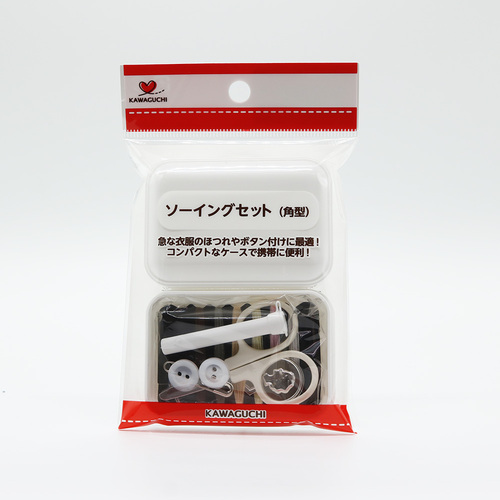 井戸川　セット商品 KAWAGUCHI ソーイングセット角型 13-276 白｜【ハンズネットストア】