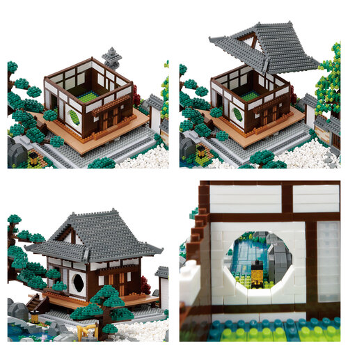 カワダ nanoblock ジンタイモケイ（超希少・限定モデル） カワダ ナノブロック 日本庭園 デラックスエディション NB-064