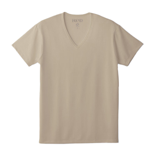 RED Uネック半袖 (ベージュ／M)＋ Vネック半袖 (WHITE／L) レッド（ReD） Vネックインナー半袖 L ベージュ （一般医療機器