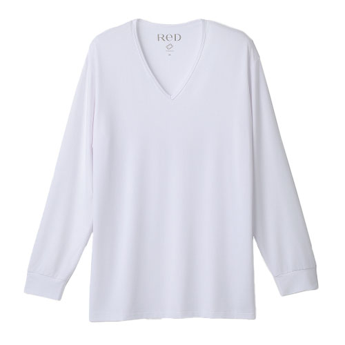 レッド（ReD） Vネックインナー長袖 L ホワイト （一般医療機器