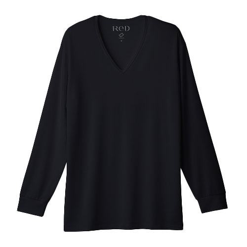レッド（ReD） Vネックインナー長袖 LL ブラック （一般医療機器