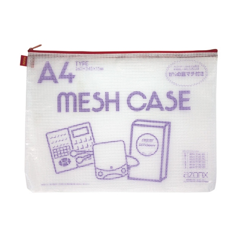 セキセイ アゾンメッシュケース A4 AZ−75 レッド│旅行用収納グッズ セキセイ アゾンメッシュケース A4 AZ−75 レッド│旅行用収納グッズ