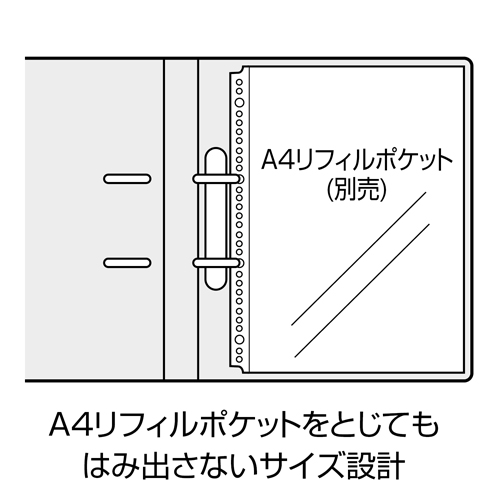 セキセイ セパル ロックリングファイル A4 SEL－2835 ネイビーブルー