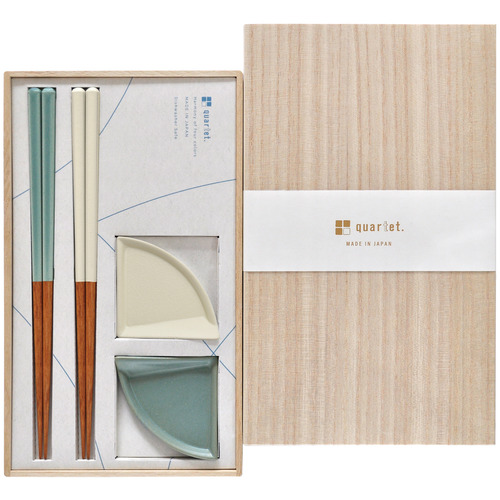 サンライフ quartet．2Pギフトボックス ピーコック＆ホワイト