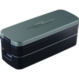 アスベル ランタスFL ランチボックス 2段 バック付 SS-T820 メタリックグレー 820ml