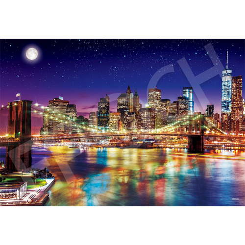 未開封 光るジグソーパズル マンハッタン 夜景 ニューヨーク 1000ピース エポック社 煌めくニューヨーク夜景―アメリカ 28-054s 300ピース
