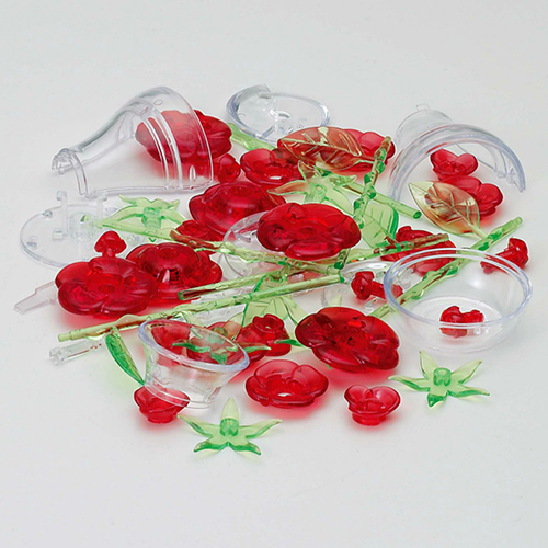 ビバリー クリスタルパズル 6ローズ レッド 47ピース パズル 立体パズル 東急ハンズネットストア