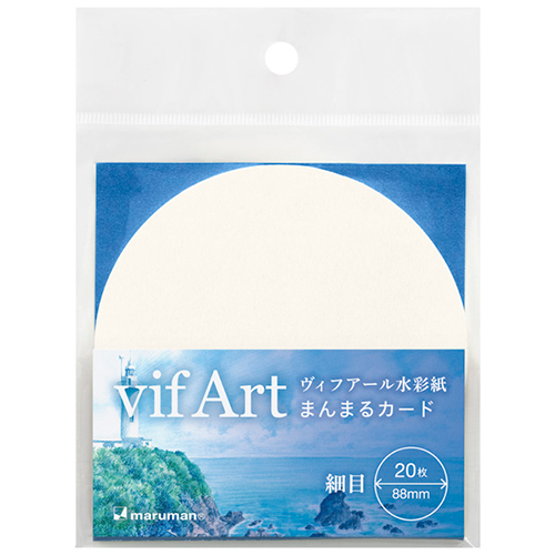 マルマン（maruman） まんまるカード ヴィフアール水彩紙 細目 バラ紙