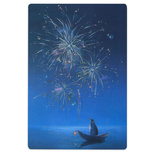 疲れた心がすっと軽くなる　毎日に光を届ける 深呼吸する海アート　45×22cm アクティブコーポレーション 夏柄ながつかゆうかクリアポストカード PP