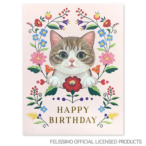 アクティブコーポレーション フェリシモ猫部ミニカード バースデー C12 Mg 23 刺繍 カード ポストカード ミニカード 東急ハンズネットストア