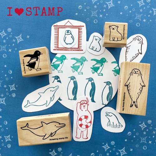 こどものかお Nアイラブスタンプ 1533－039 エンペラーペンギンこども