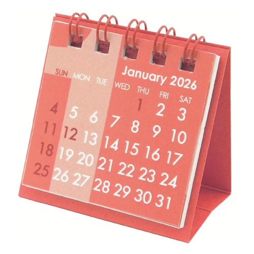 2026年版・卓上】 Z＆K カレンダー ミニミニ レッド｜【ハンズ
