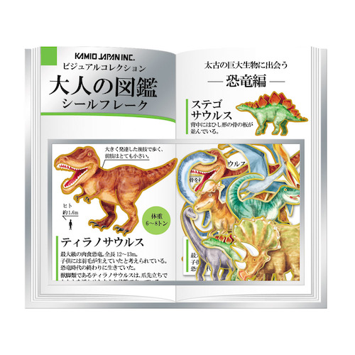 カミオジャパン Pm大人の図鑑シールフレーク 22692 恐竜 シール 東急ハンズネットストア