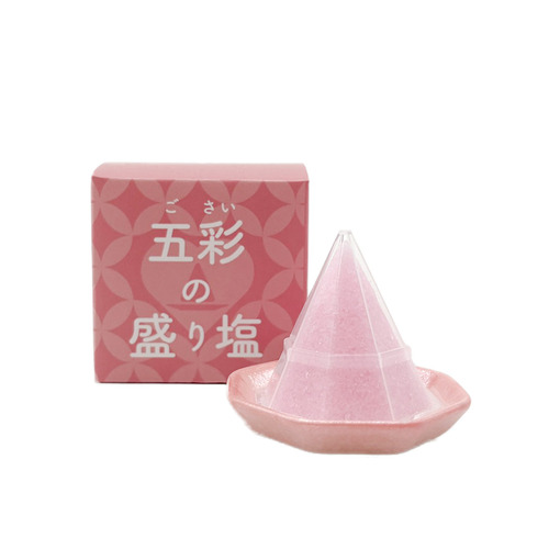 五彩の盛り塩　桃色