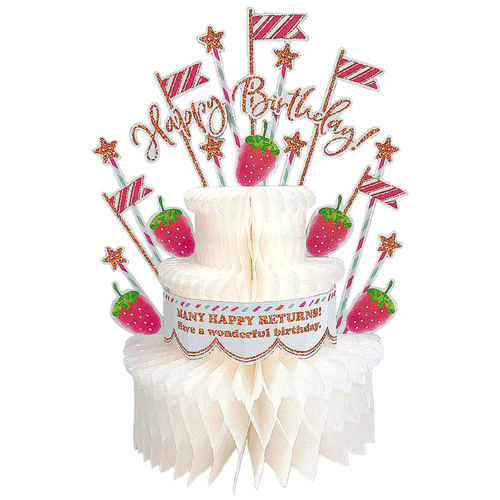 アートプリントジャパン ハニカムケーキバースデーカード ラウンド カード ポストカード バースデー 誕生日カード 東急ハンズネットストア