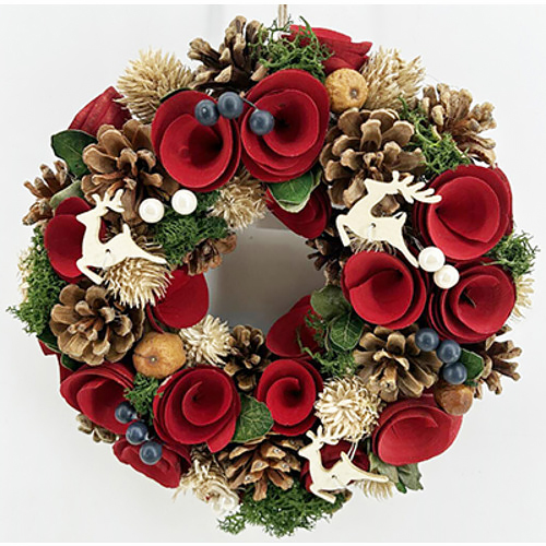 どんぐりアート♡Merry Xmasタペストリー風ライト付きリース♡ どんぐりアート♡Merry Xmasタペストリー風ライト付きリース