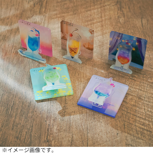アクリル画　カフェでひと休み中のキリン fr160022_1.jpg