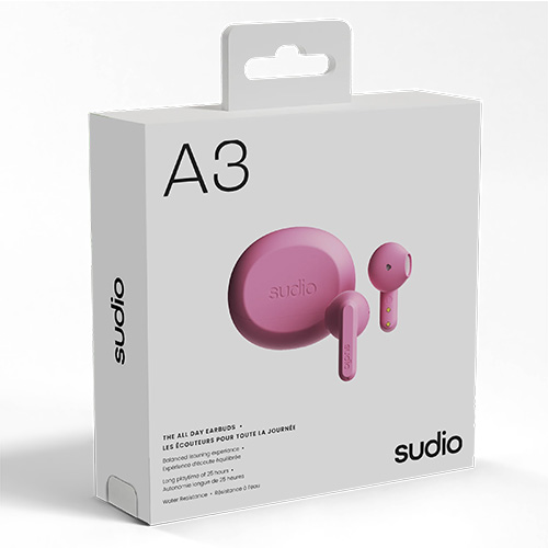 スーディオ（sudio） A3 完全ワイヤレスイヤホン バブルガムピンク