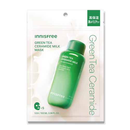イニスフリー（INNISFREE） グリーンティーセラミドミルクEマスク 5枚