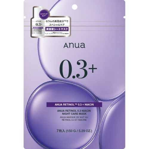 アヌア（Anua） レチノール 0.3 ナイアシン ナイトケアマスク 7枚入