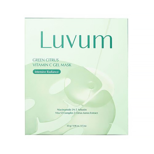 ラビューム（Luvum）　グリーンシトラス　ビタミンCゲルマスク　5枚入