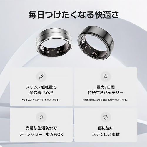 ブリング（b.ring） G1Sスマートリング ステンレス ブラック サイズ12