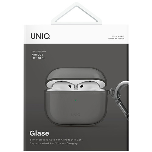 【美品】AirPods4本体 ANC搭載モデル UNIQケース付き UNIQ（ユニーク） AirPods 4用ケース GLASE for AirPods 4｜UNIQ