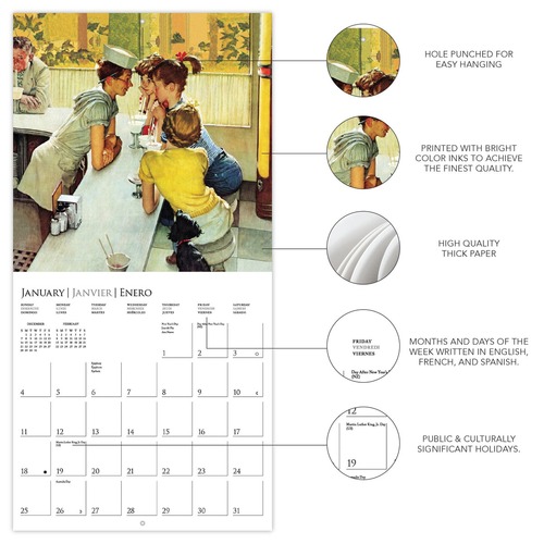 2026年版・壁掛】Graphique de France ノーマン・ロックウェル