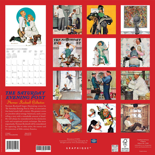 2027年版・壁掛】 Graphique de France ノーマン・ロックウェル