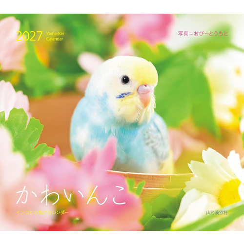 2027年版・壁掛】 山と溪谷社 かわいんこ インコと小鳥 863490