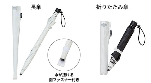 たたまずに持ち運べる傘