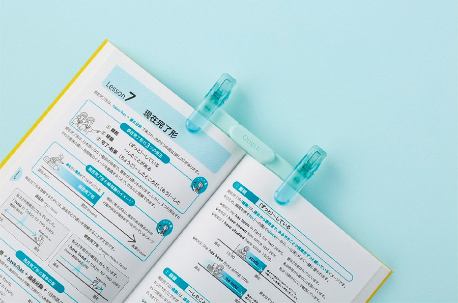 ペンのように持ち運べるブッククリップ