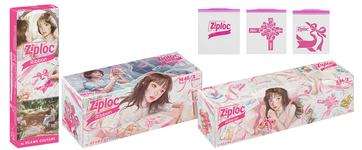 ジップロック（Ziploc） デザインバッグ リボン L 26枚入り｜【ハンズ